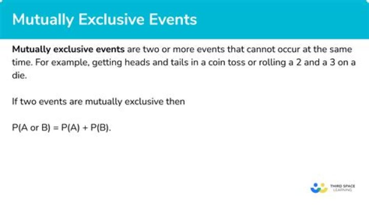 Which of the following is true about mutually exclusive?
