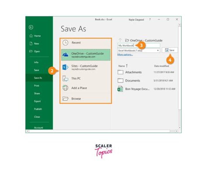 Which option is used to save a new file?