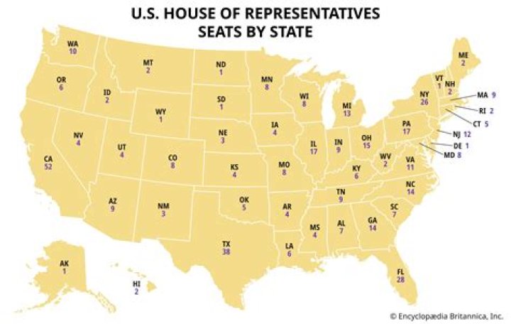 Which state has the most representatives in the House of Representatives?