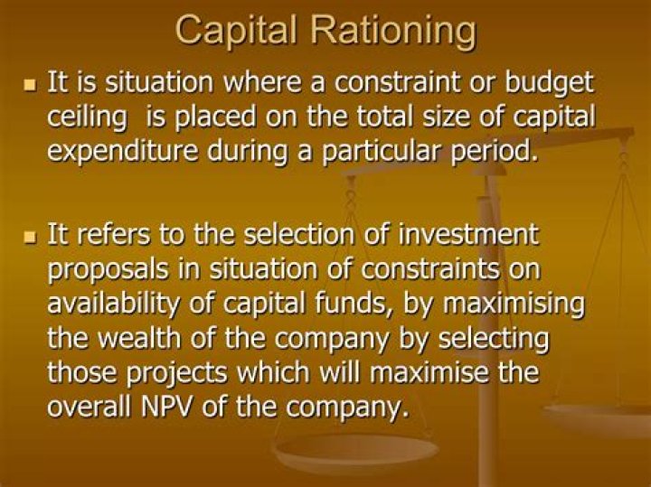 Which technique is preferred in case of capital rationing proposals?