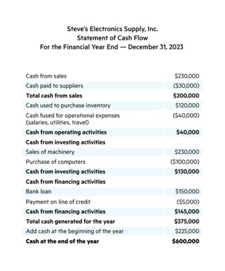 Who can use the information on the statement of cash flows for what purpose?