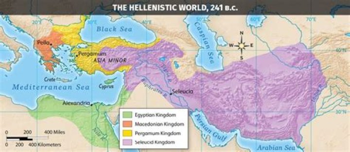 Who controlled the lands of ancient Greece during the Hellenistic world?
