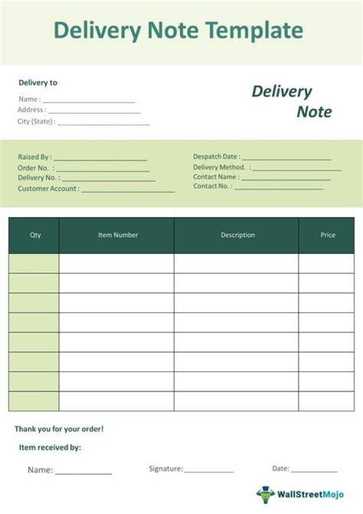 Who keeps the delivery note?