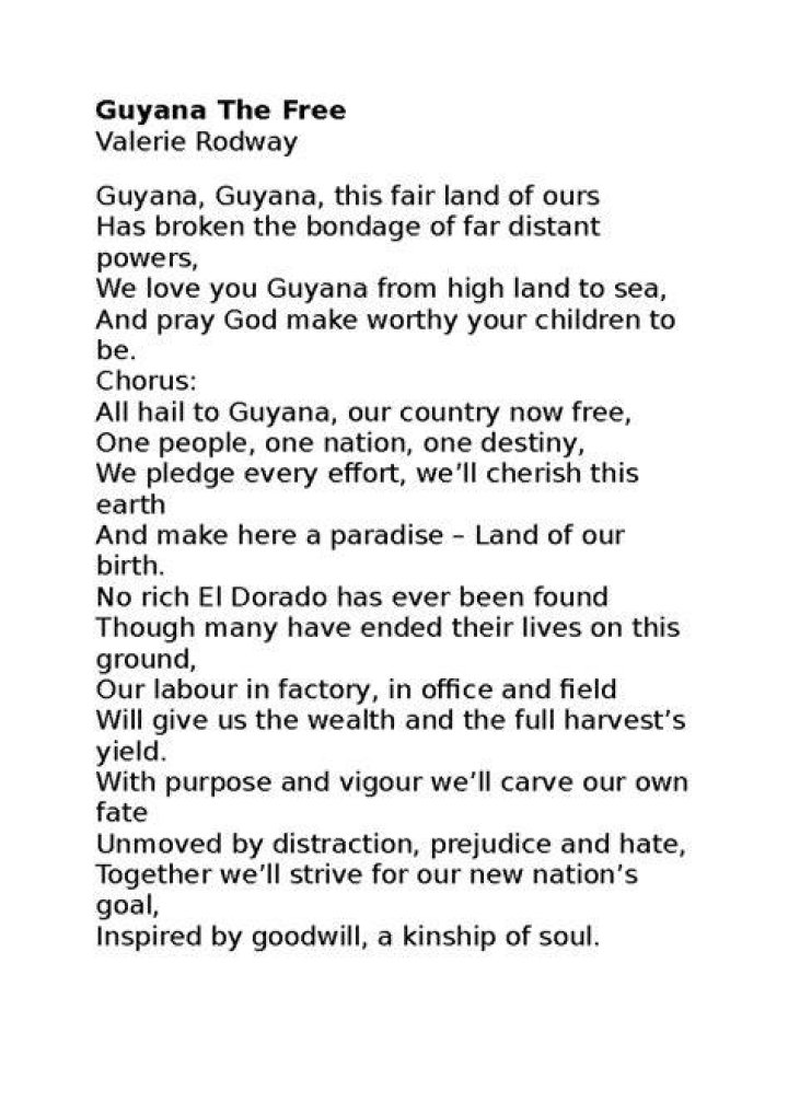 Who was the composer of my native land Guyana?