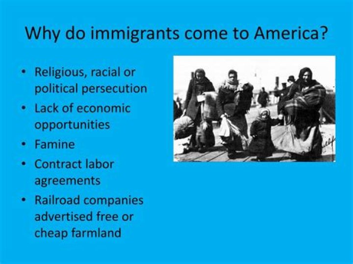 Why did immigrants come from?