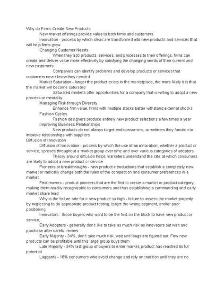 Why do firms create new products?
